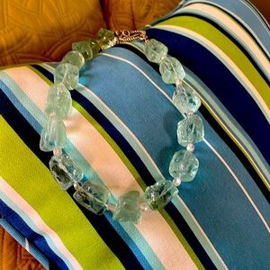 Oregon Artist-made bluish ice chipped looking necklace